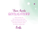 Verjaardagskaart glitter microfoon lang zal ze leven 3