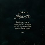 Verjaardagskaart gouden hart van harte stijlvol 3