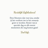 Verjaardagskaart gouden vaas met gele bloemen 3