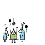 Verjaardagskaart grappige illustraties oud mannetje 2