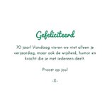Verjaardagskaart groen typo modern stoer man confetti 3