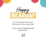 Verjaardagskaart happy bearday humor beer feest ballonnen 3