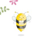 Verjaardagskaart happy bee-day met schattig bijtje 2