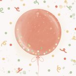 Verjaardagskaart happy birthday ballon met confetti 2