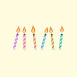 Verjaardagskaart happy birthday kaarsjes 2
