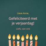 Verjaardagskaart Happy Birthday met kaarsen 3