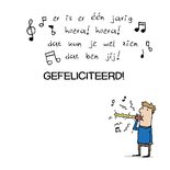 Verjaardagskaart hetzelfde lied 3