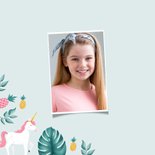 verjaardagskaart hip meisje unicorn eenhoorn ananas 2