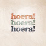 Verjaardagskaart hoera typografisch retro 2