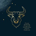 Verjaardagskaart horoscoop stier gefeliciteerd goud 2