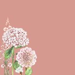 Verjaardagskaart hortensia en dahliabloemen 2