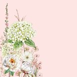 Verjaardagskaart hortensia's en rozen in de tuin 2