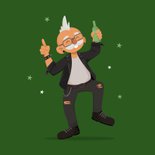 Verjaardagskaart humor oude man still rocking cartoon 2