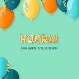Verjaardagskaart humor ouwe lul in vrolijke kleuren 2