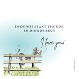 Verjaardagskaart joelende hond 2