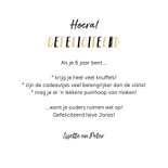 verjaardagskaart jongen okergeel met spetters 3