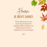 Verjaardagskaart kalebassen pompoen en vogeltjes 3