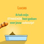 Verjaardagskaart kat zit op kattenbak: Yes, het is zover! 2