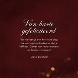 Verjaardagskaart kerstballen van harte gefeliciteerd goud 3