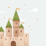 Verjaardagskaart kind sprookje ridder draak kasteel 2