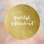 Verjaardagskaart klassiek boeket roze met goud 3