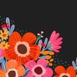  Verjaardagskaart kleuren bom aan bloemen vierkant 2