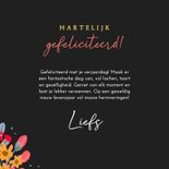  Verjaardagskaart kleuren bom aan bloemen vierkant 3