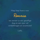 Verjaardagskaart kleurige zeedieren 3