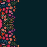 Verjaardagskaart kleurrijke omlijsting van bloemen 2