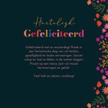 Verjaardagskaart kleurrijke omlijsting van bloemen 3