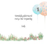 Verjaardagskaart konijntje met ballon 3