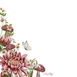 Verjaardagskaart leeftijd aanpasbaar bloemen en vlinders 2