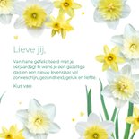 Verjaardagskaart lente narcissen 3