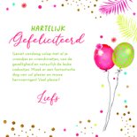 Verjaardagskaart luiaard ballonnen 3
