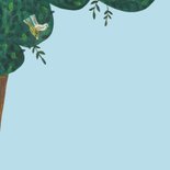 Verjaardagskaart man fietsend natuur illustratie 2