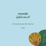 Verjaardagskaart man fietsend natuur illustratie 3