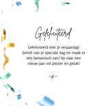 Verjaardagskaart man happy birthday confetti ballonnen krijt 3