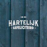 Verjaardagskaart man stoer hout typografie 2