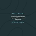 Verjaardagskaart man typografisch 'HAPPY BDAY' 3