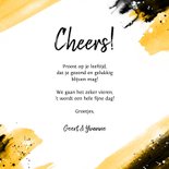 Verjaardagskaart man vrouw kunst verf spetters foto cheers 3