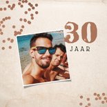 Verjaardagskaart man western typografie snor vintage 2