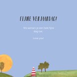 Verjaardagskaart man zee zeilboot maritiem 3