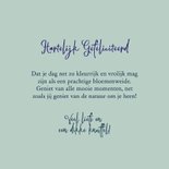 Verjaardagskaart mand met gele bloemen op de fiets 3