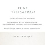 Verjaardagskaart met bloemen - boeket in vaas met label 3