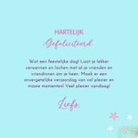 Verjaardagskaart met een hippe unicorn  3