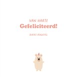 Verjaardagskaart met lieve beer en feesthoedje en stippen 3