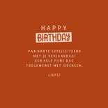 Verjaardagskaart met plantjes en happy birthday 3