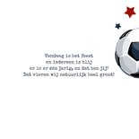 Verjaardagskaart met voetbal en sterren 3