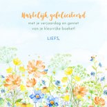 Verjaardagskaart met vrolijk gekleurde zomerbloemen 3