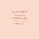 Verjaardagskaart met witte hond floofy birthday 3